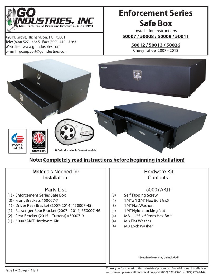 GO Industries 50007 User manual
