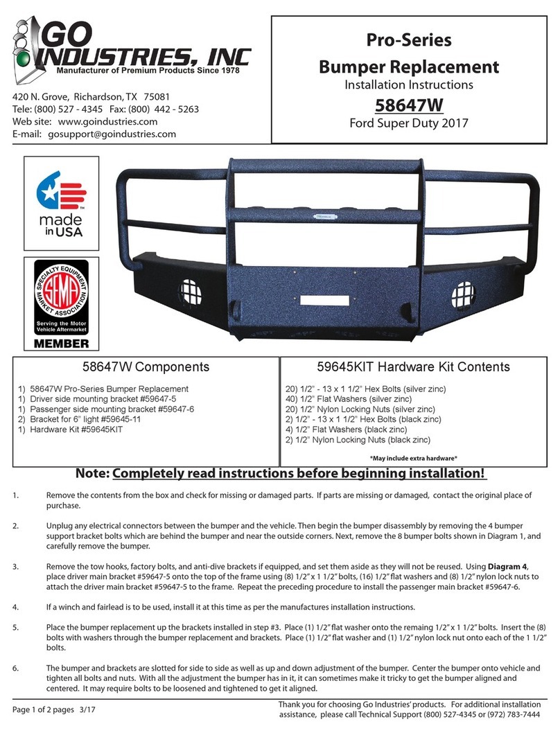 GO Industries 58647W User manual