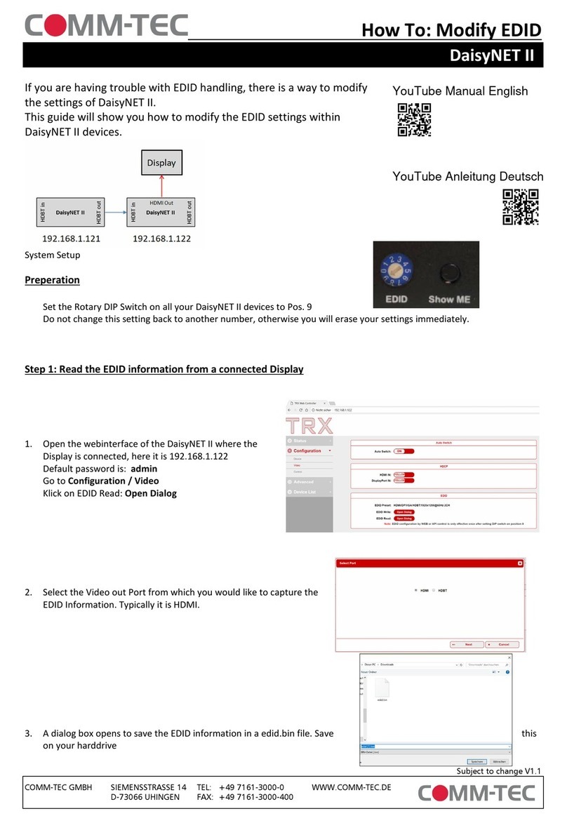Comm-Tec DaisyNET II manual