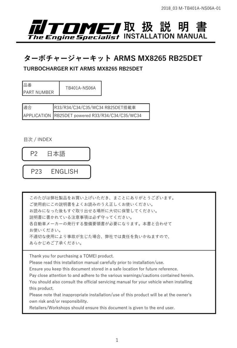 Tomei ARMS MX8265 RB25DET installation manual