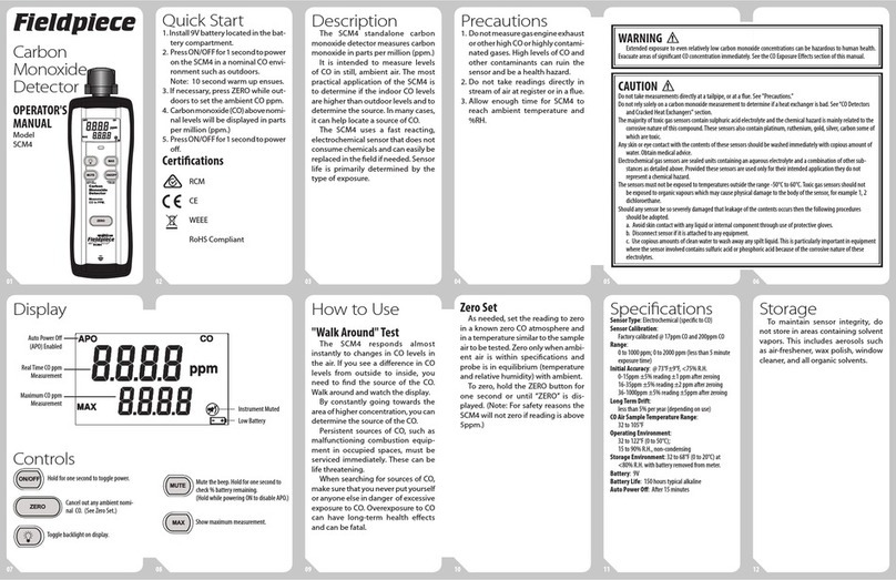 Fieldpiece SCM4 Operator's manual