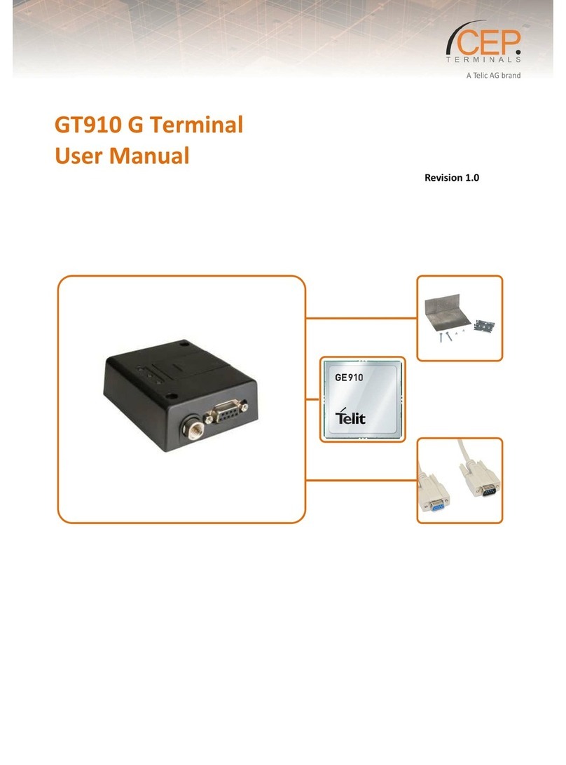 CEP Terminals GT910 G user manual