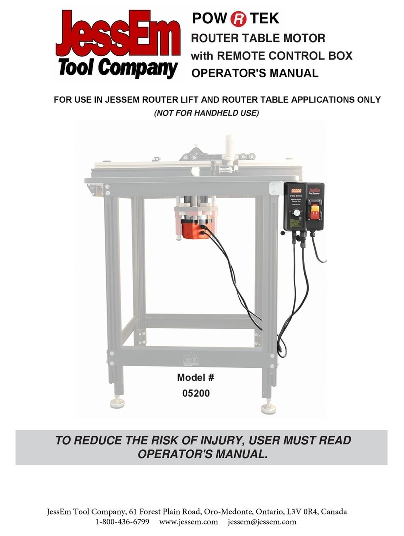 JessEm Tool POW R TEK User manual