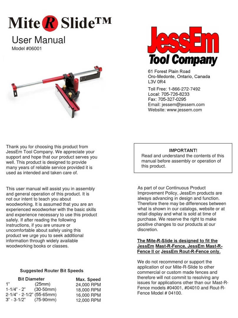 JessEm Tool Mite R Slide User manual JessEm Tool Mite R Slide User manual
