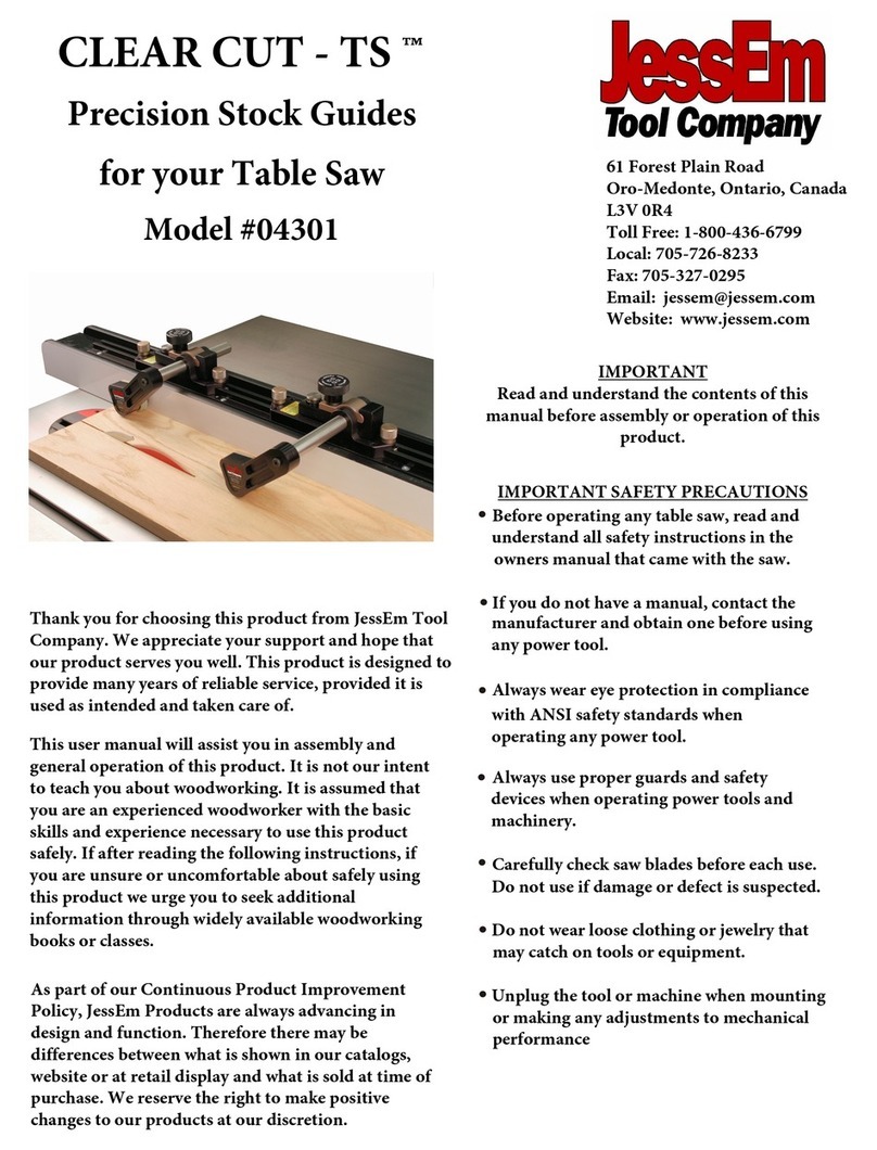 JessEm Tool CLEAR CUT-TS manual