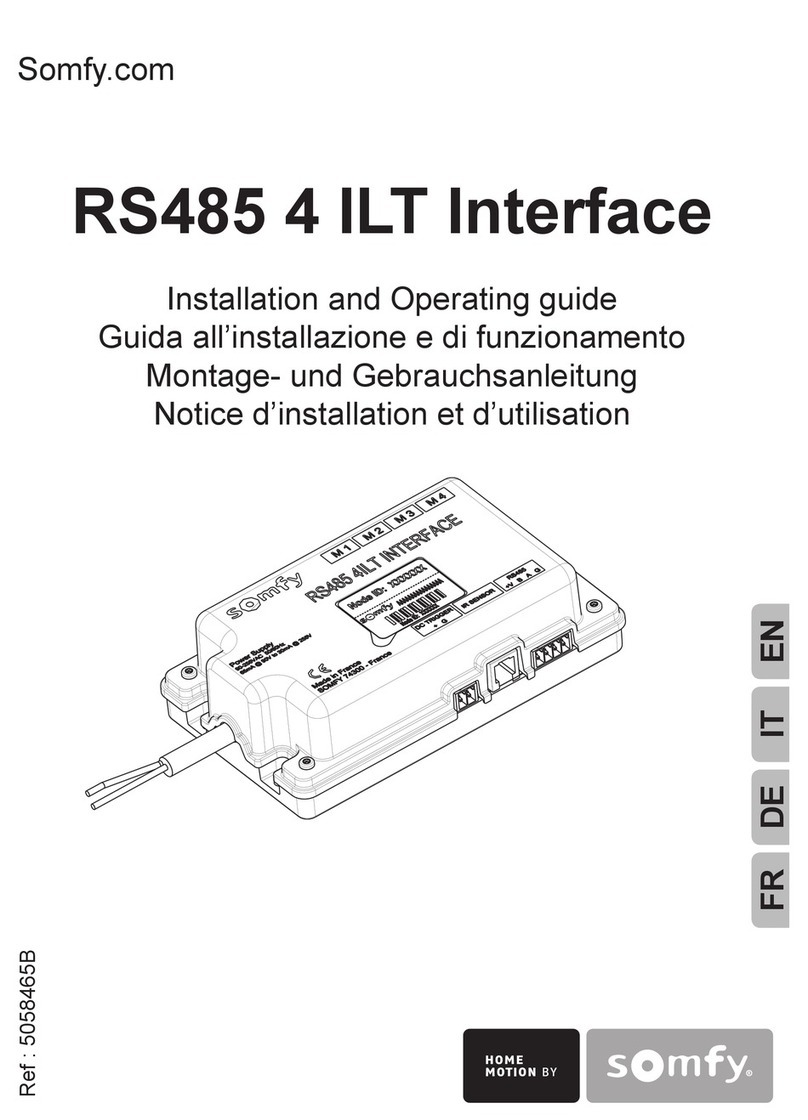 SOMFY 5058465B Installation guide