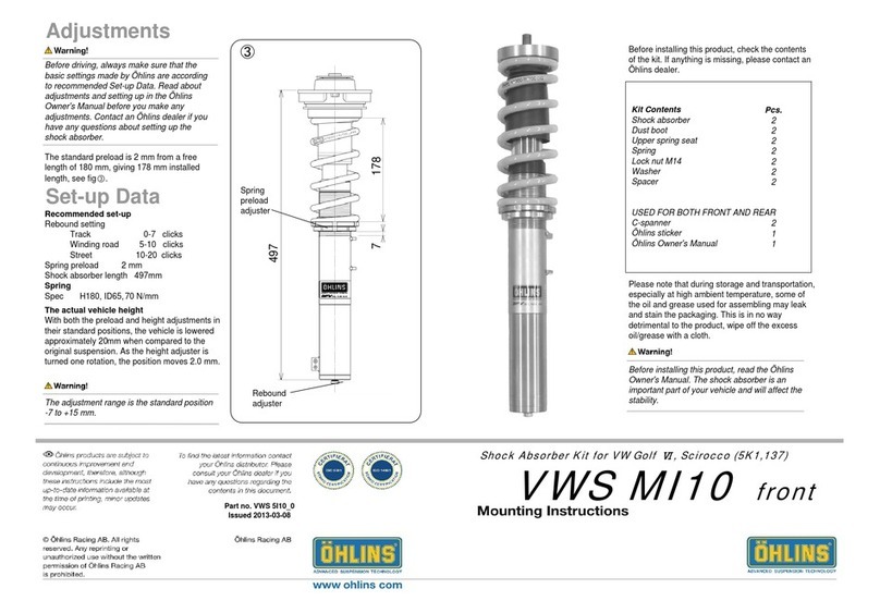Ohlins VWS MI10 User guide