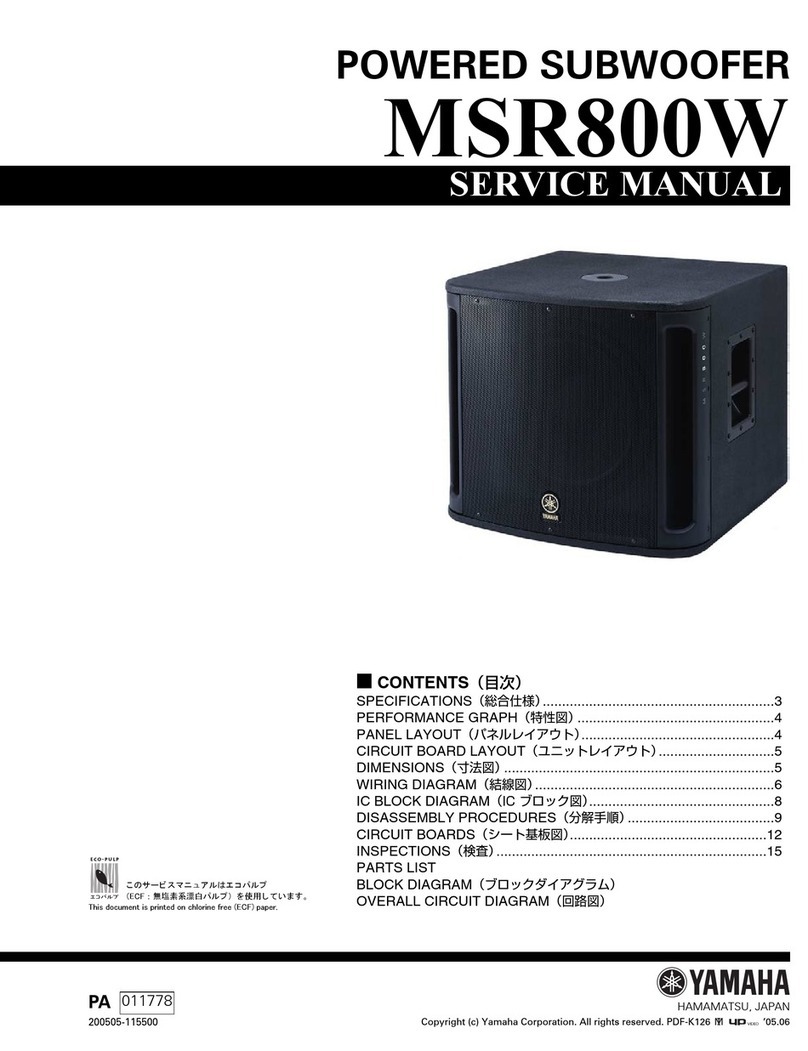 Yamaha MSR800W Service manual