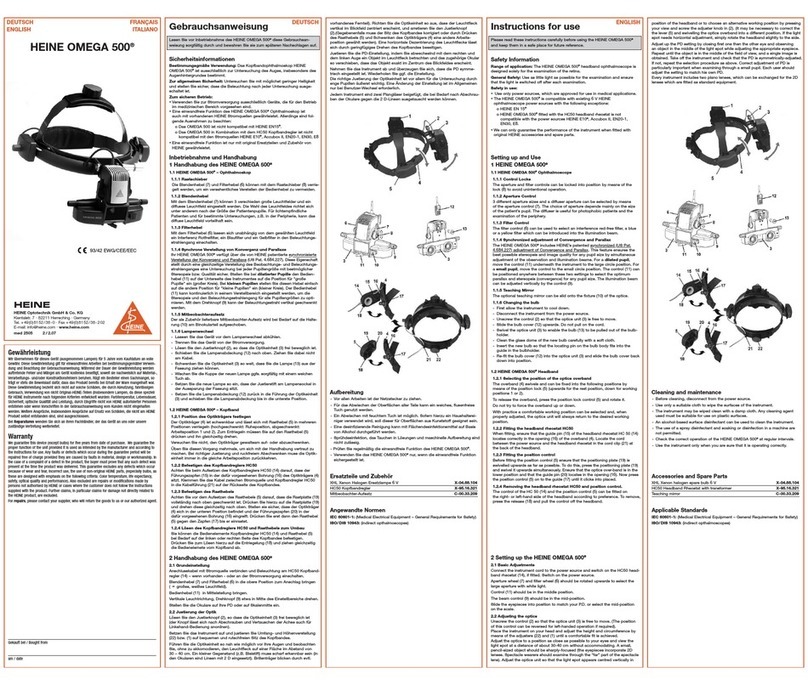 HEINE omega 500 unplugged User manual