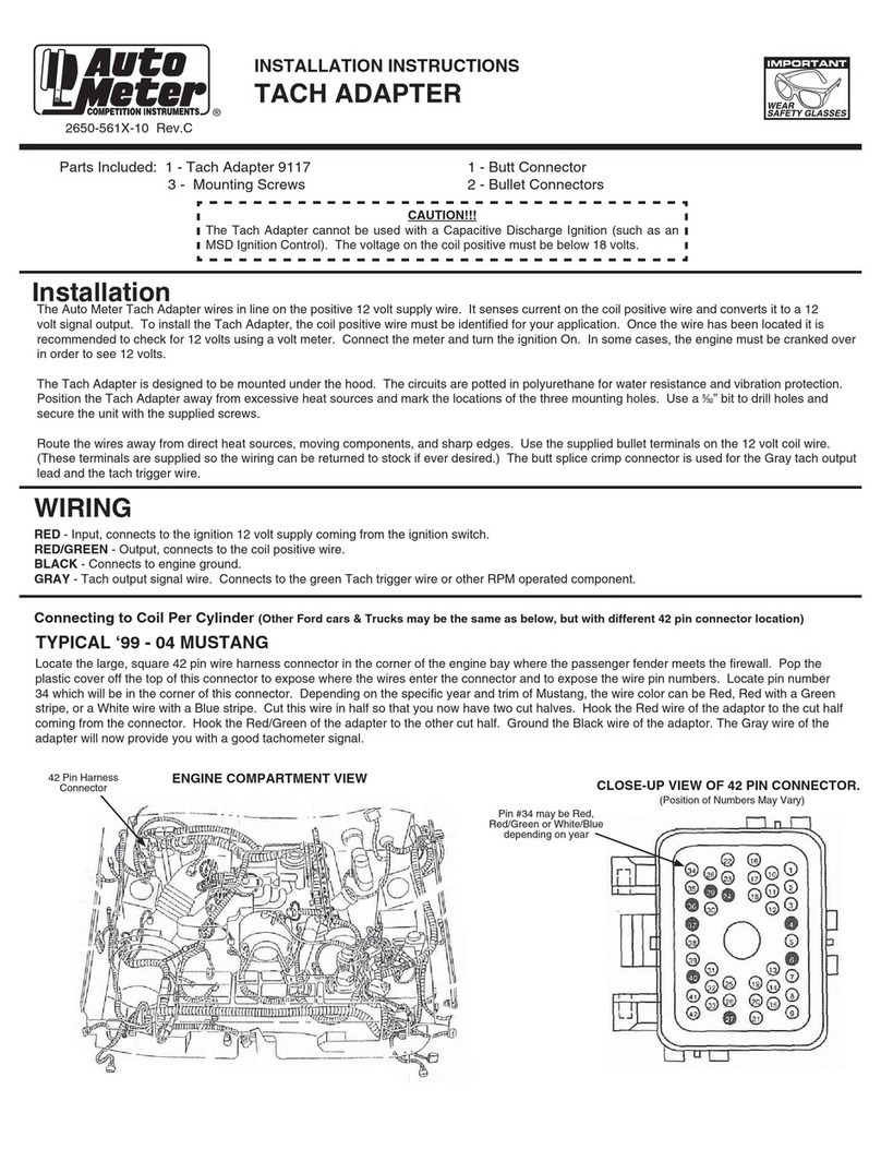 AutoMeter 9117 installation instructions