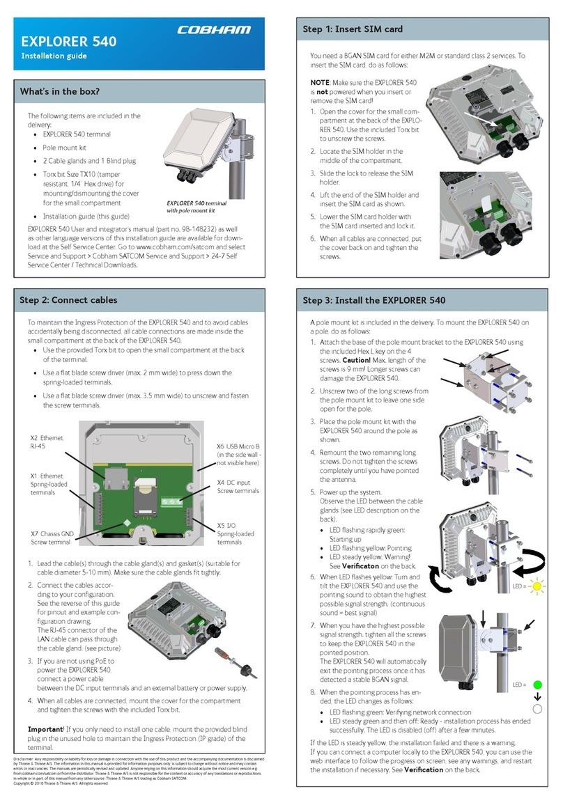 COBHAM EXPLORER 540 installation guide