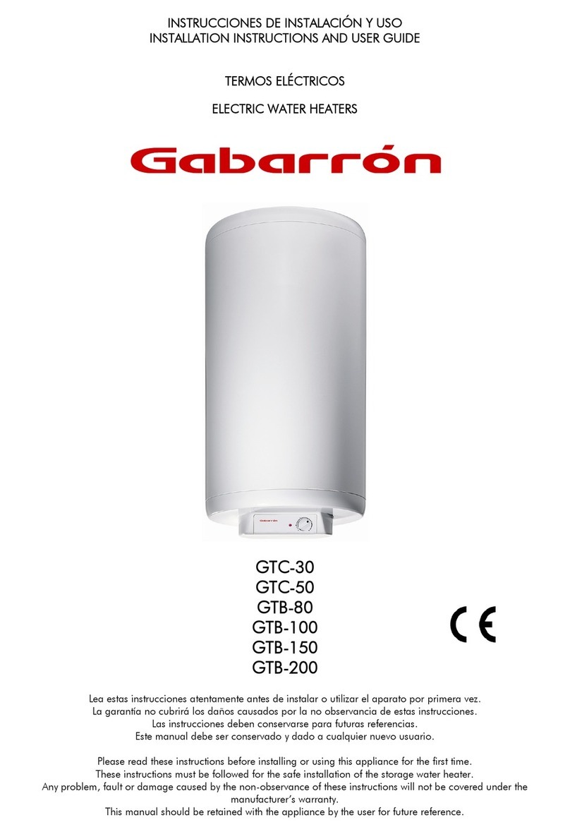 Gabarron GTC-30 Mounting instructions