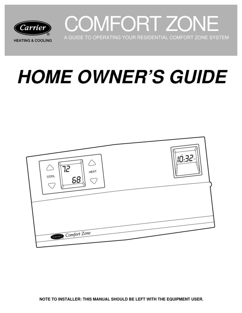 Carrier Comfort Zone Controller Homeowner's guide
