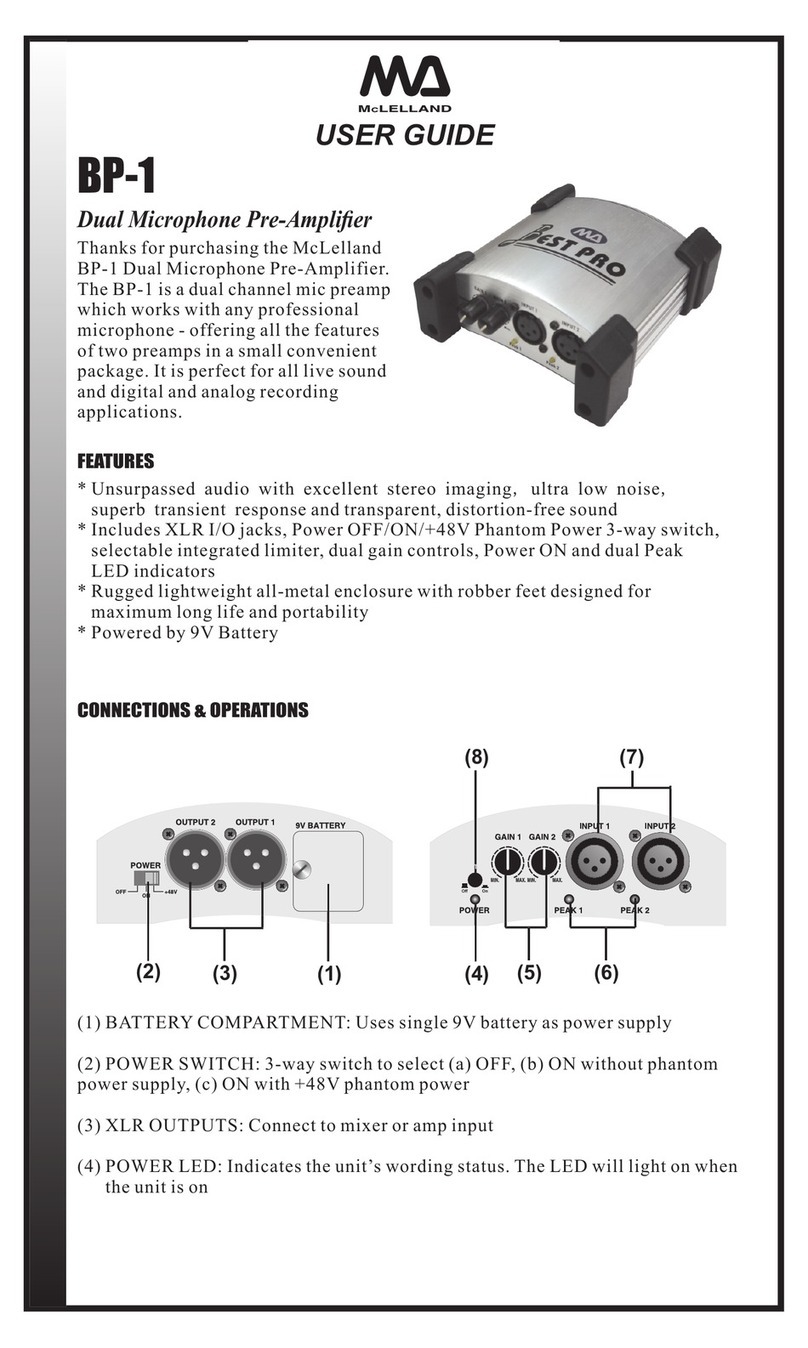 McLelland BP-1 User manual