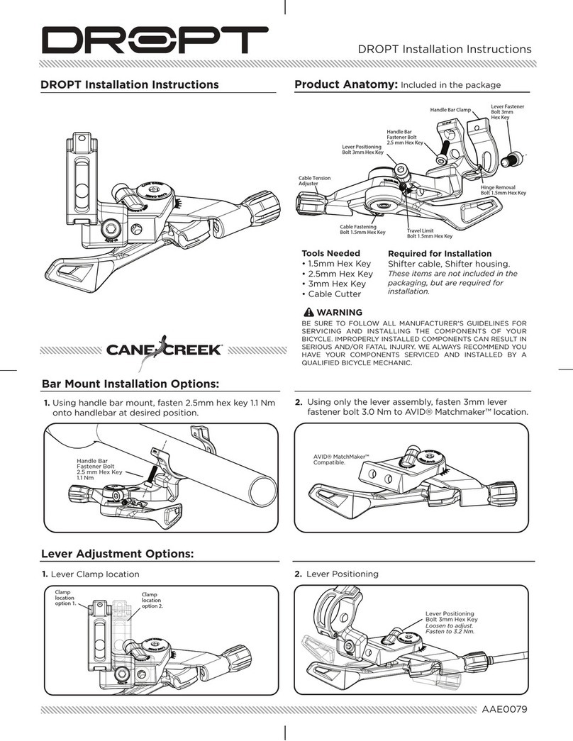 Cane Creek DROPT Installation instructions manual