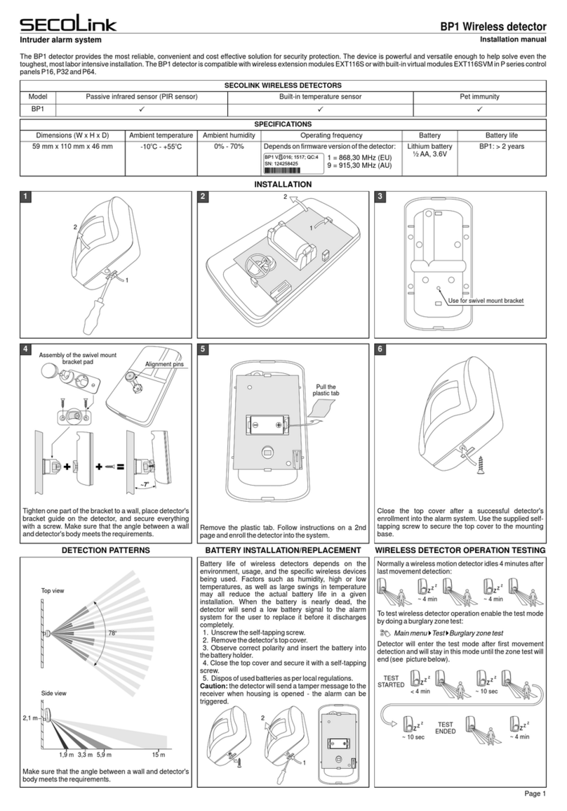 SECOLink BP1 installation manual