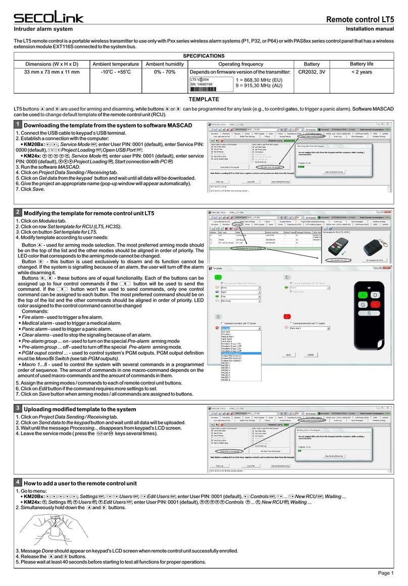 SECOLink LT5 User manual