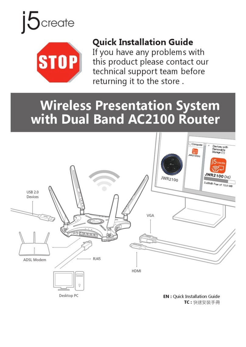 j5 create JWR2100 Quick installation guide