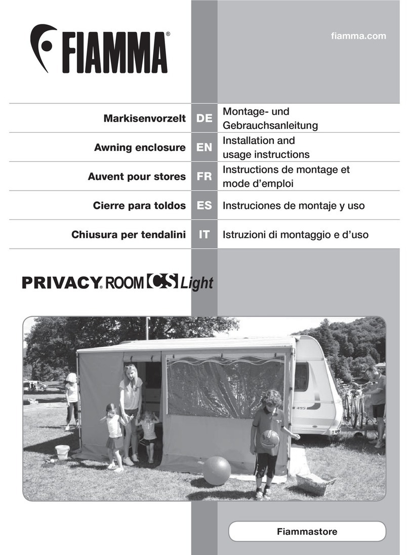 Fiamma Privacy Room CS LIGHT 255 Setup guide