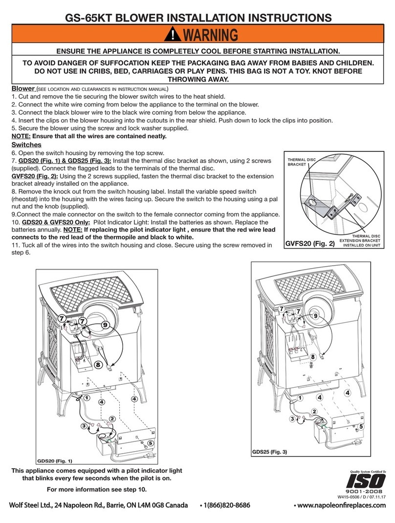 Napoleon GS-65KT installation instructions