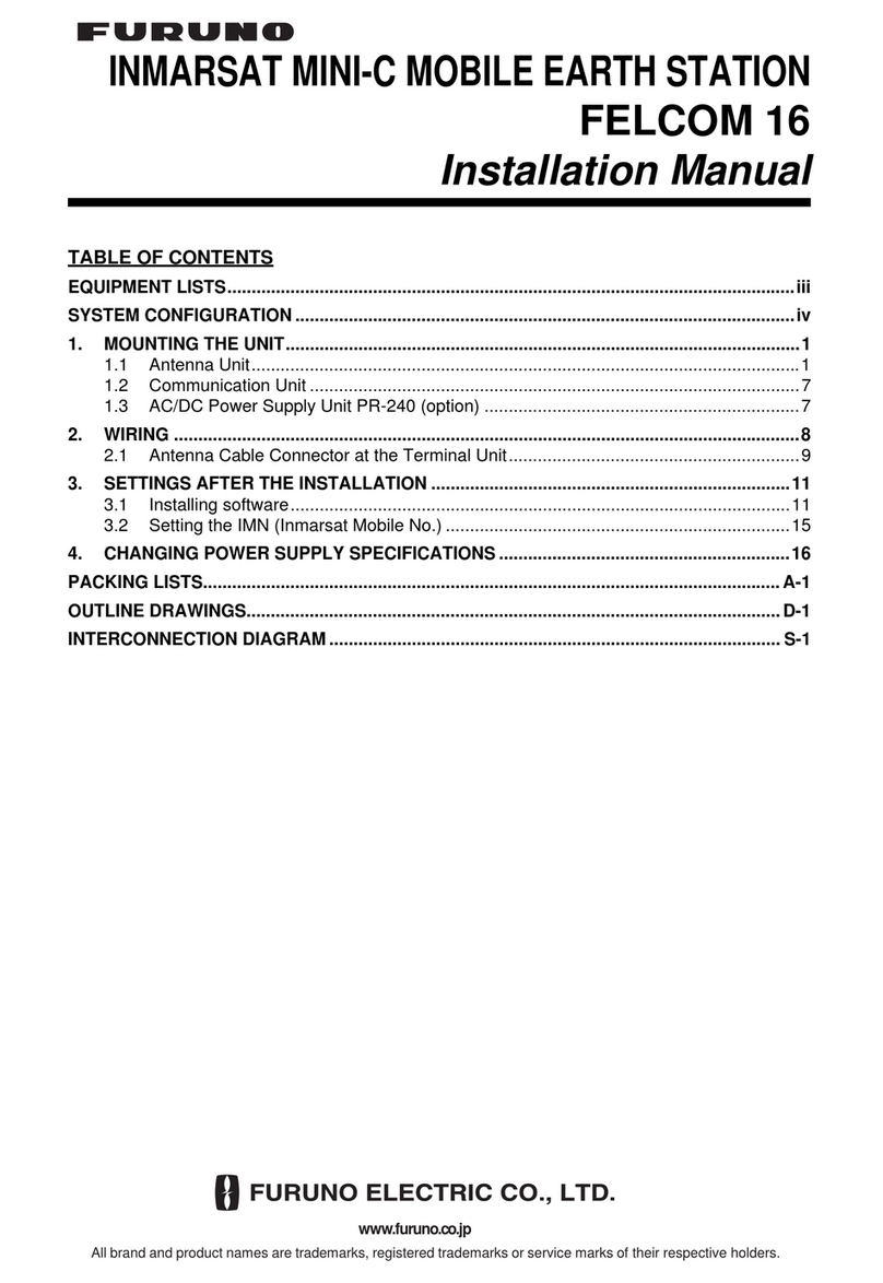 Furuno FELCOM 16 installation manual