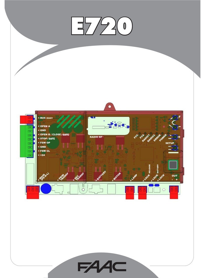 FAAC E720 User manual