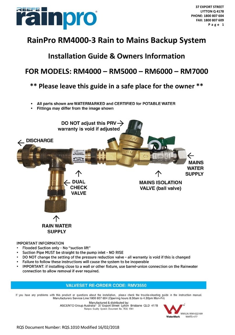 ASCENTO RainPro RM4000-3 Installation guide and owners guide ASCENTO RainPro RM4000-3 Installation guide and owners guide