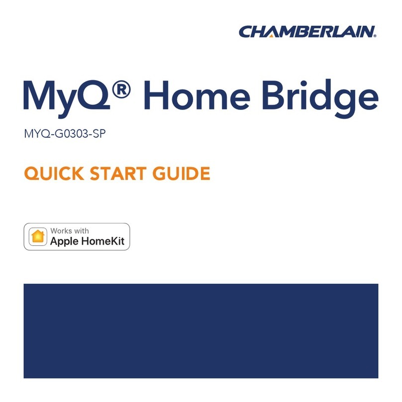 Chamberlain MYQ-G0303-SP quick start guide Chamberlain MYQ-G0303-SP quick start guide