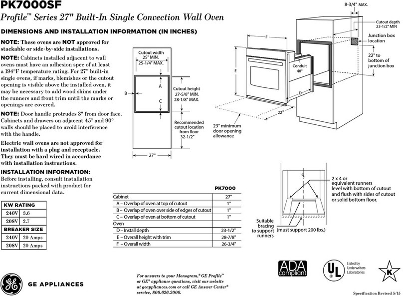GE PK7000SFSS Manual GE PK7000SFSS Manual