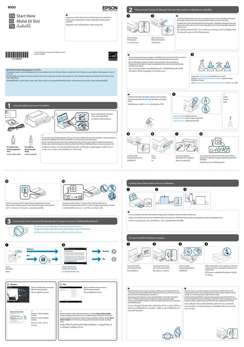 Epson M100 Instruction Manual
