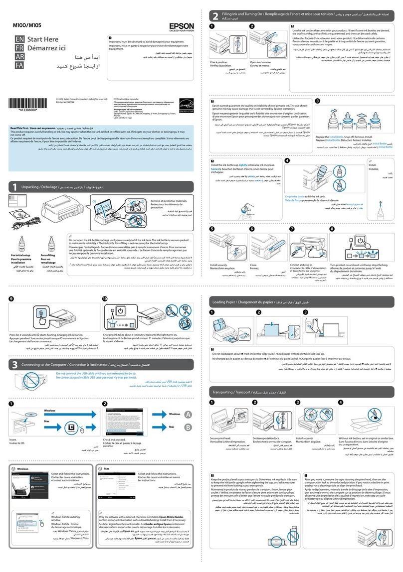 Epson M100 Instruction Manual