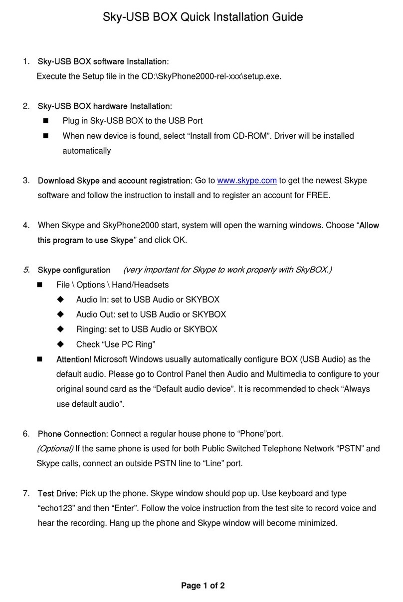Zonet Sky-USB BOX User manual