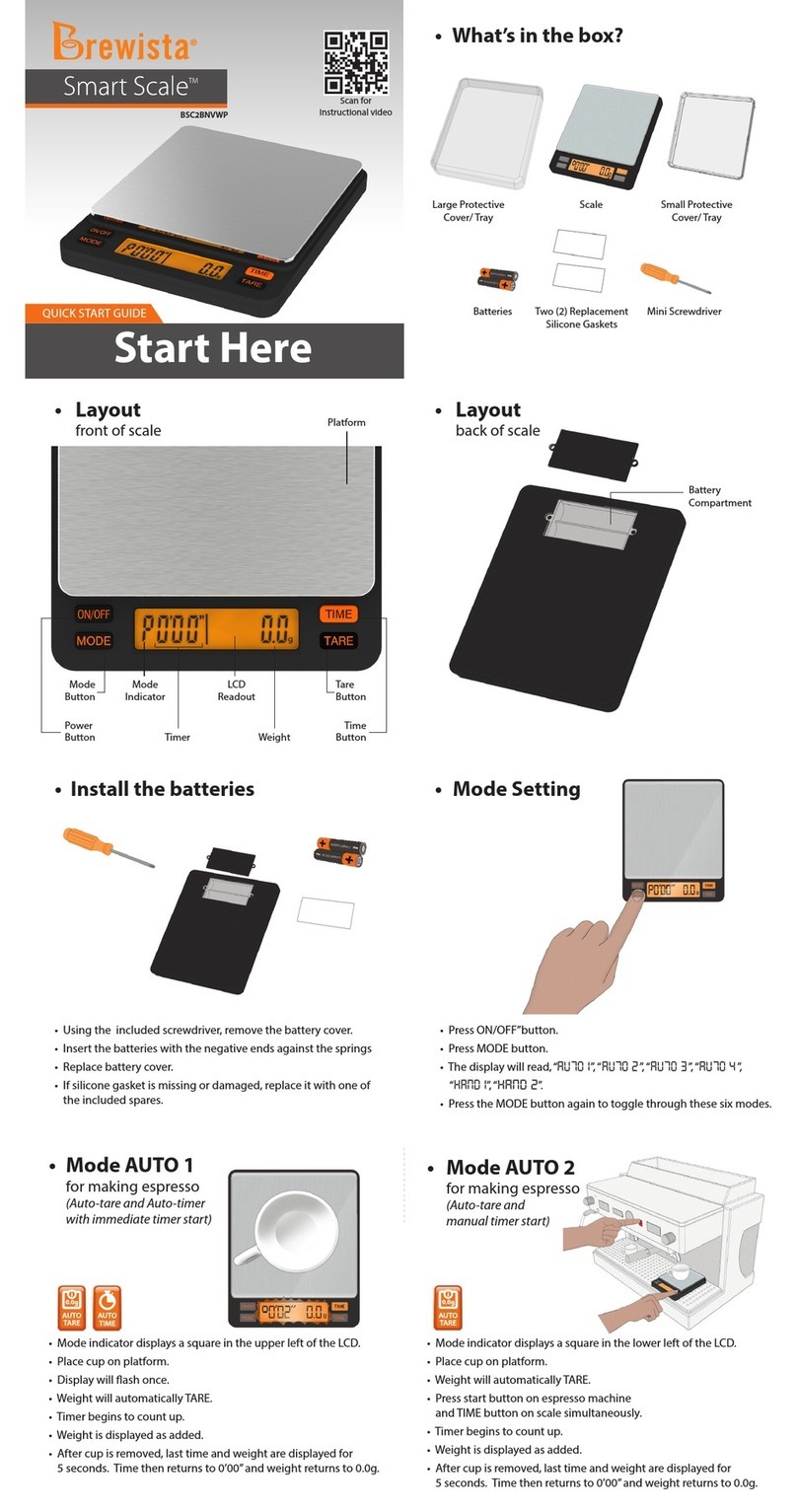 BREWISTA BSC2BNVWP quick start guide