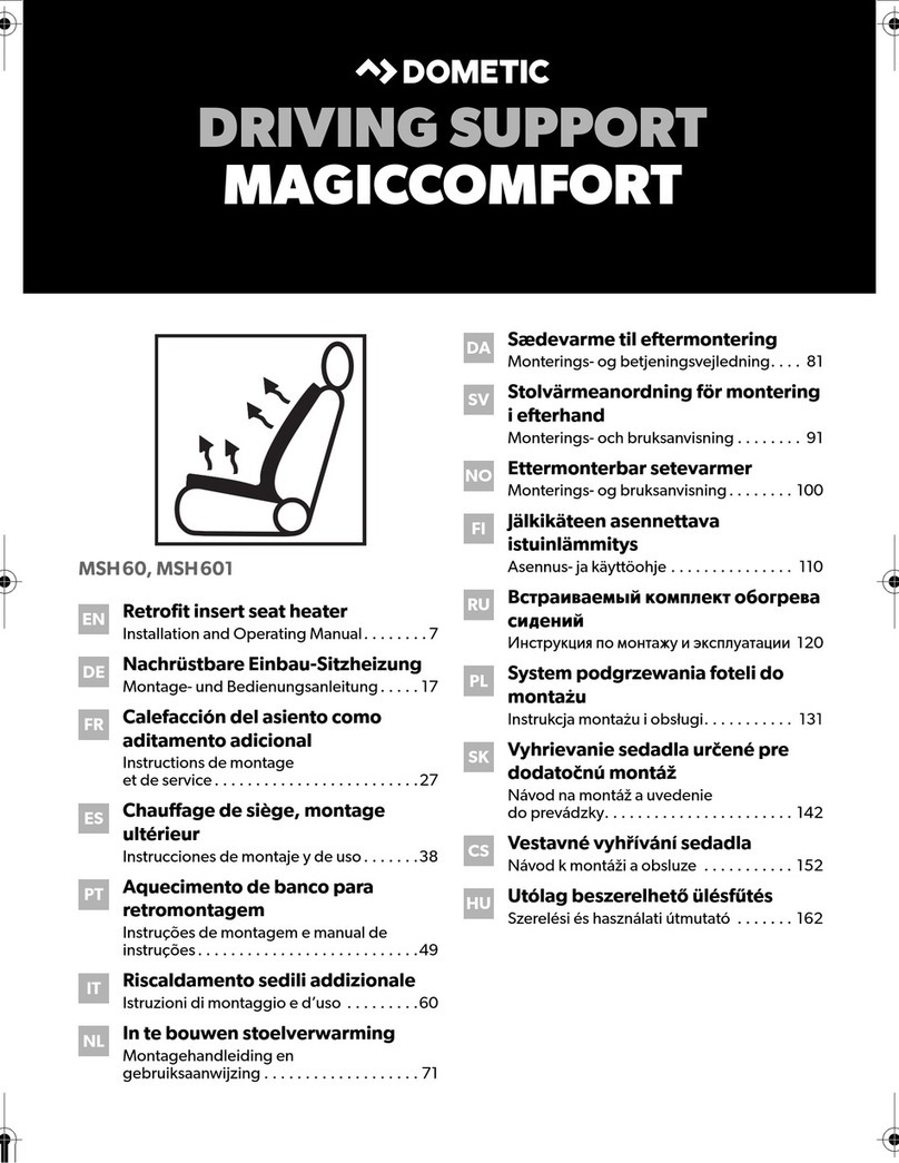 Dometic MAGICCOMFORT MSH60 User manual