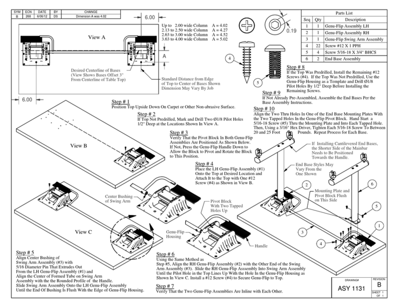 SMARTdesks Cirrus Ratchet Leg Stand Up Desk Installation guide