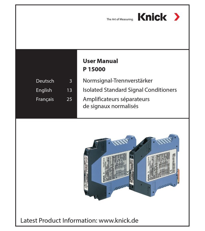 Knick P 15000 user manual