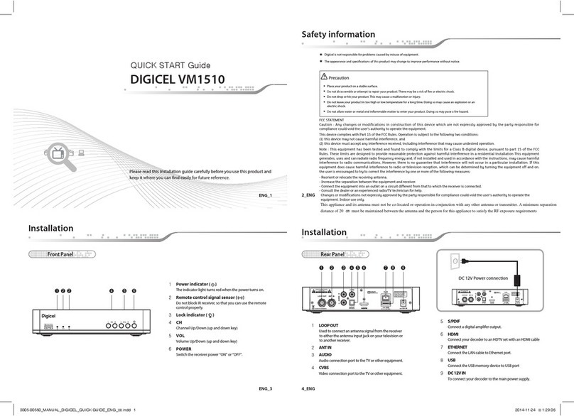 Digicel VM1510 Quick start guides