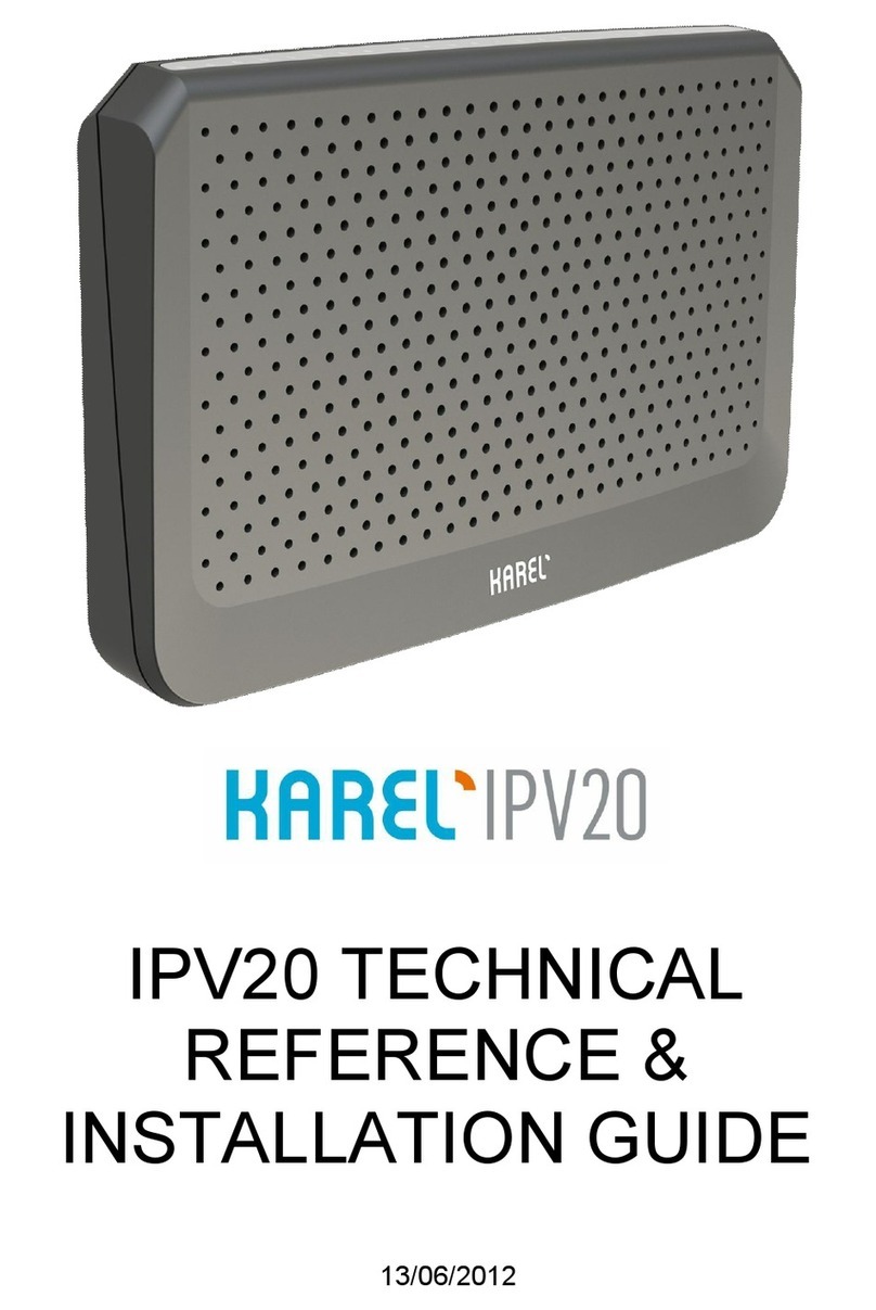 Karel IPV20 Technical reference and installation guide
