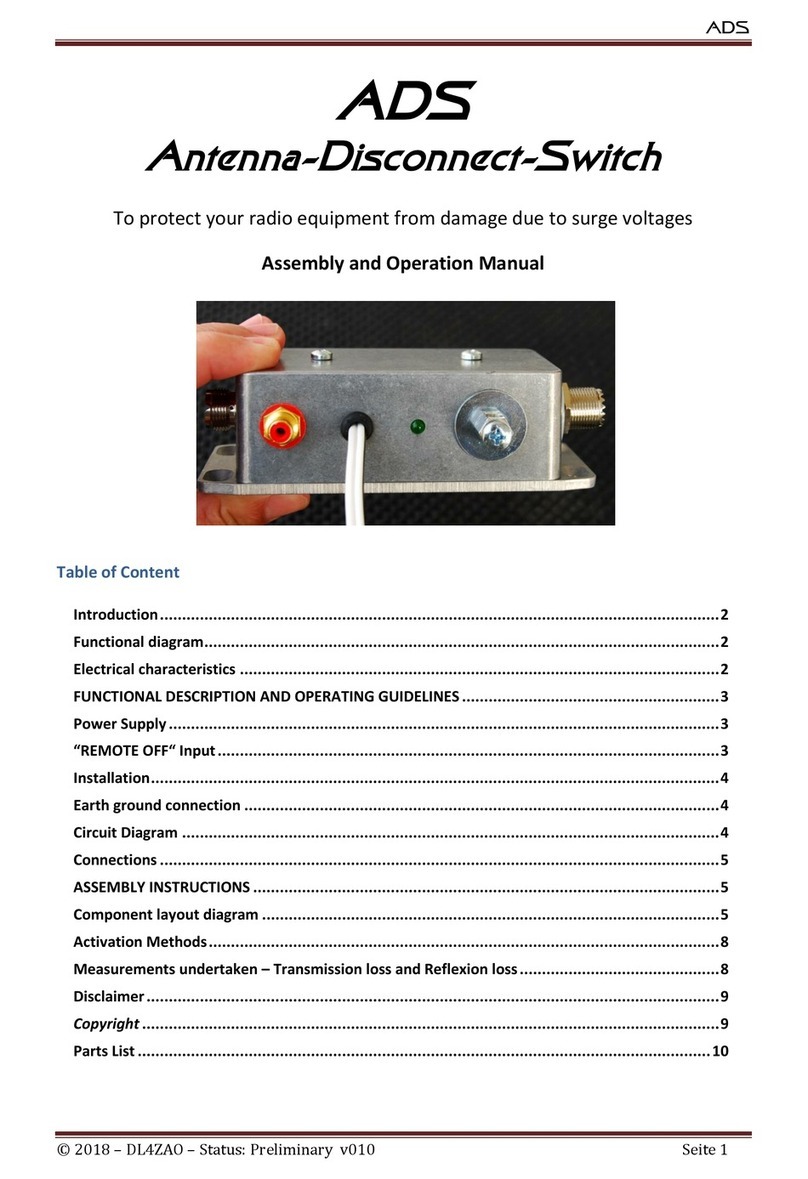 ADS Antenna-Disconnect-Switch Assembly and operation manual