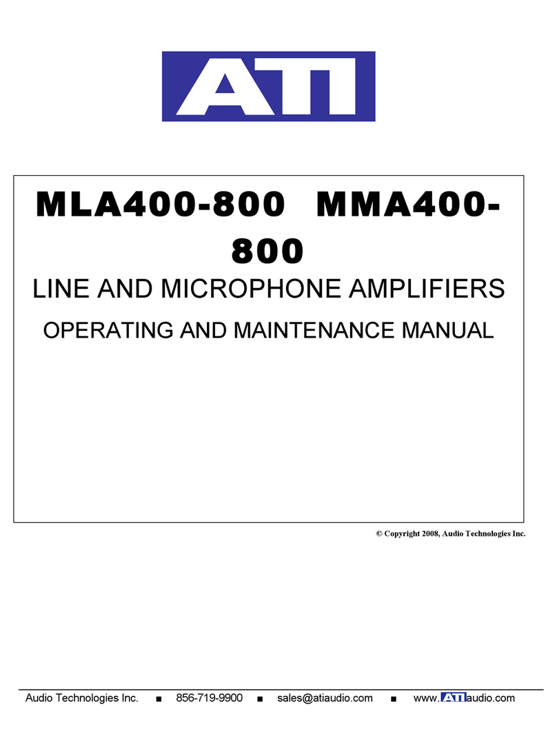ATI Technologies MLA400-800 Operating instructions