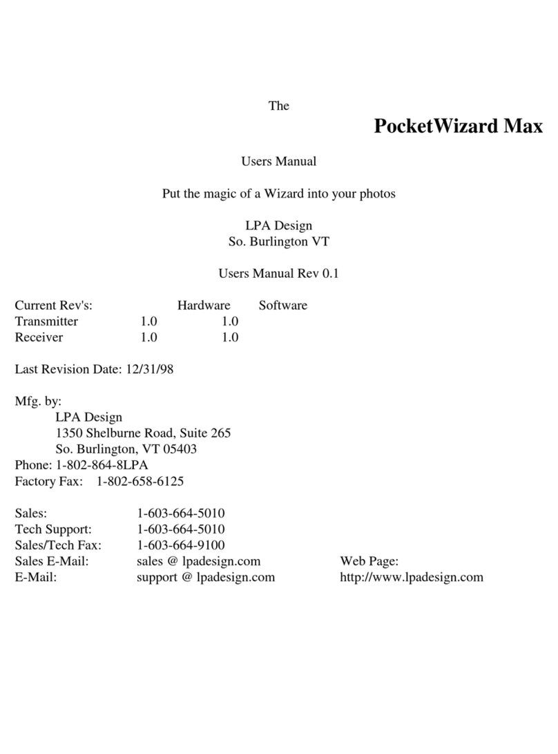 Pocket Wizard Max user manual