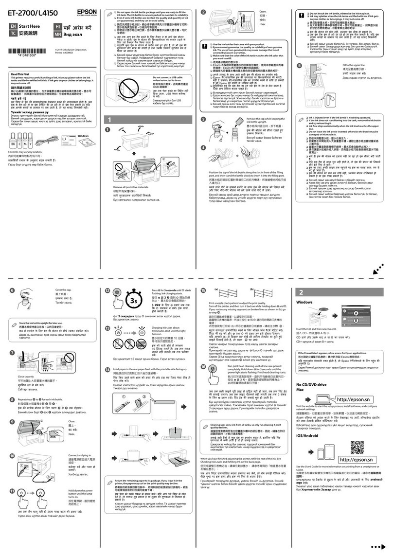 Epson L4150 Series Instruction Manual