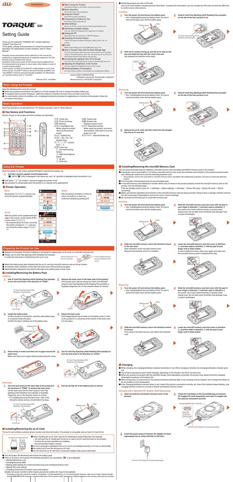 Kyocera TORQUE X01 Service manual
