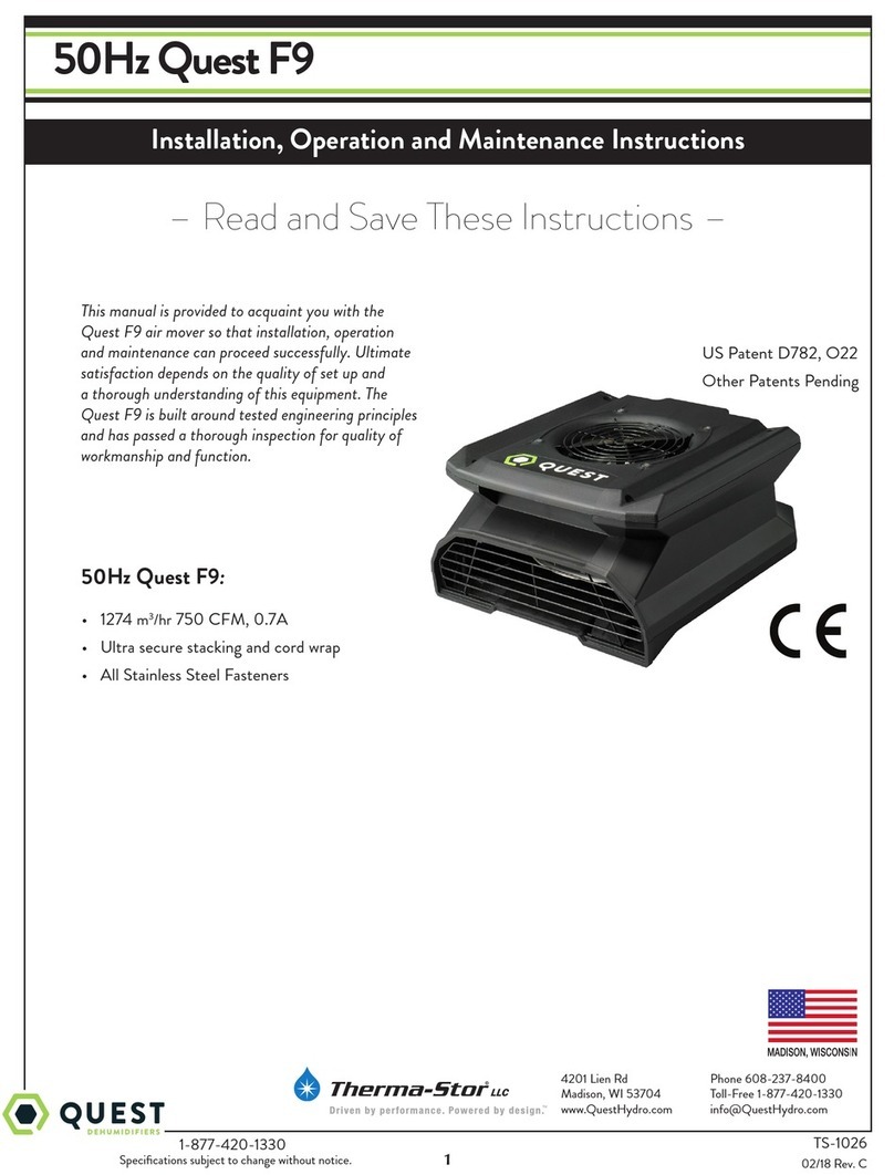 Quest Engineering F9 Installation, operation and maintenance instructions
