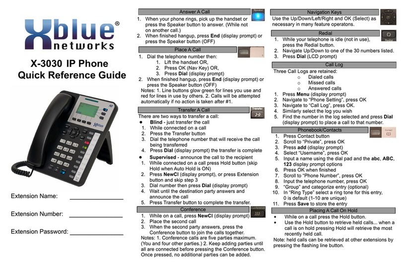 Xblue Networks X-3030 User manual