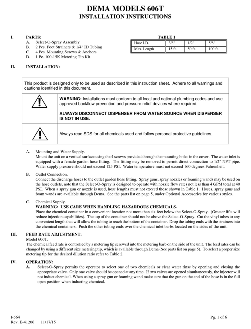 DEMA 606T User manual