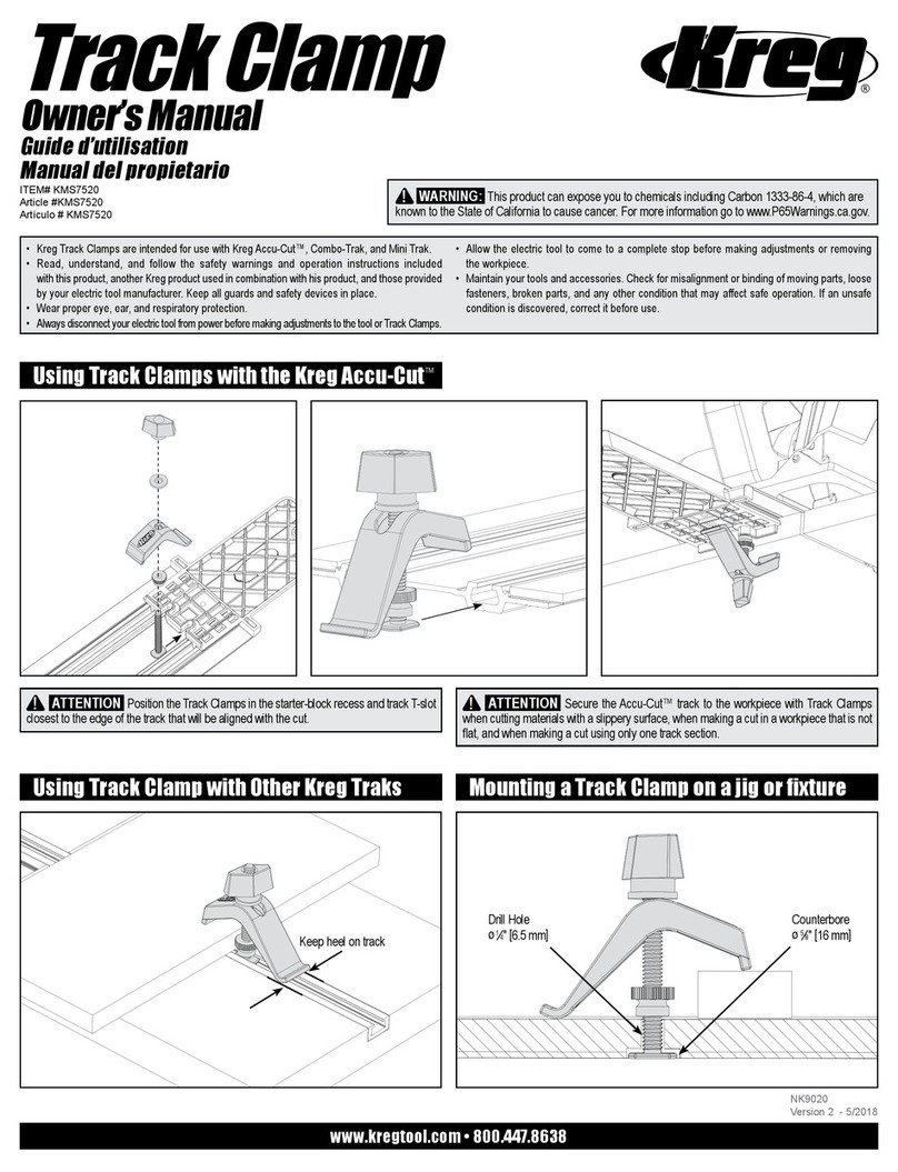 Kreg Track Clamp User manual Kreg Track Clamp User manual