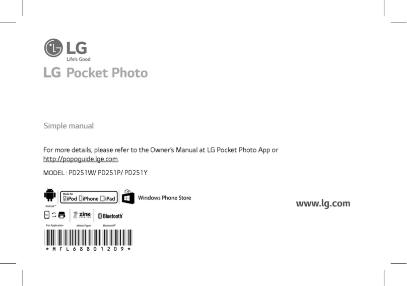 LG PD251W Specification sheet
