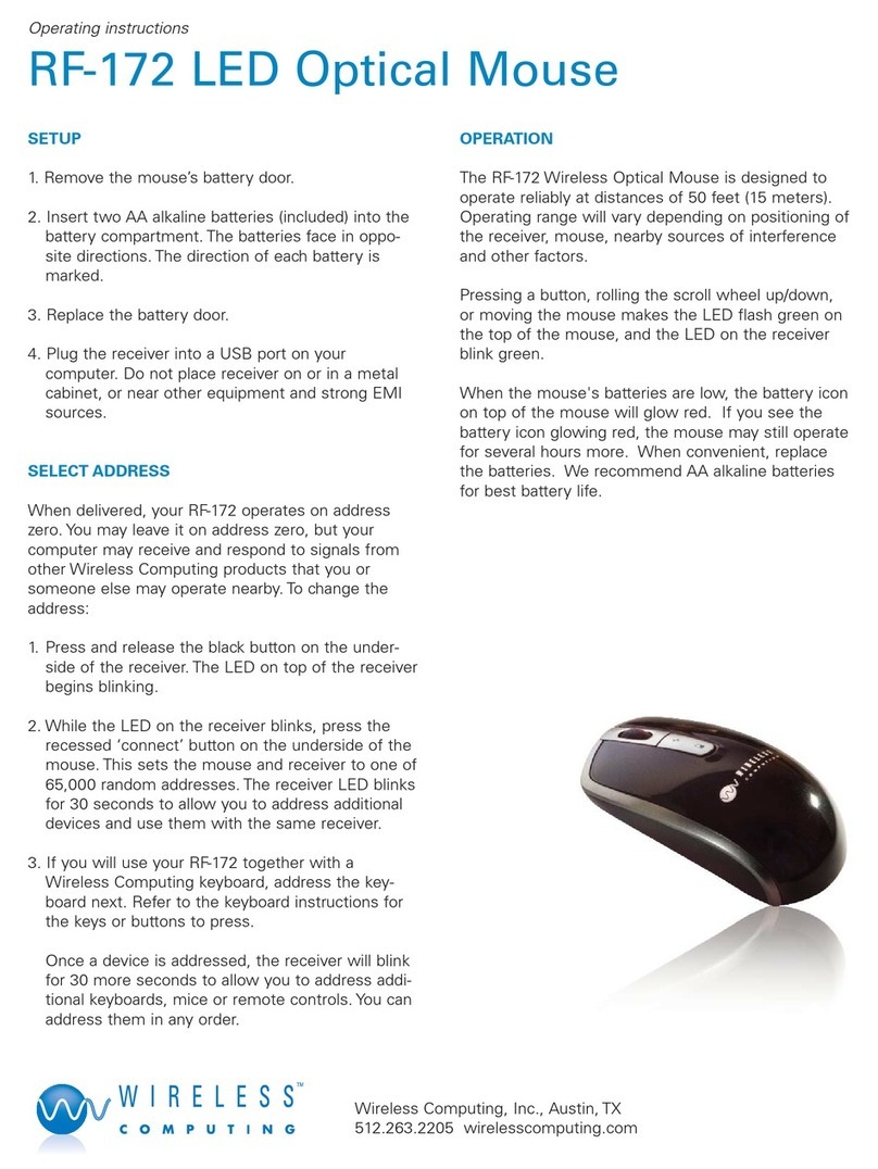 Wireless Computing RF-172 operating instructions