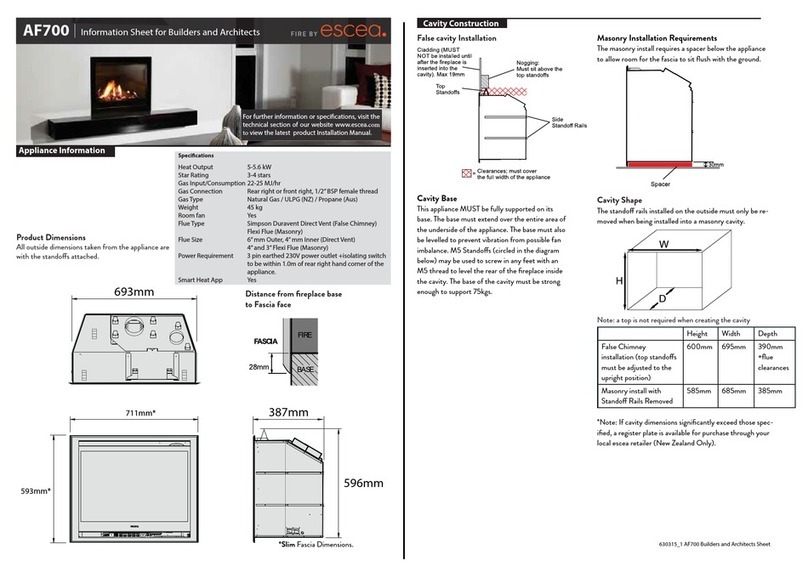 Escea AF700 User manual Escea AF700 User manual